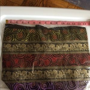 Embroidered elephant bag